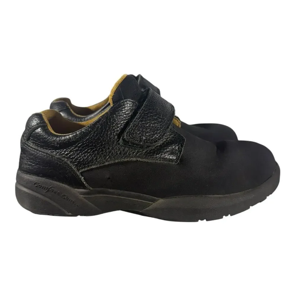 Dr. Comfort Brian X-Depth 6910 Black Leather Stretch Orthotic Men’s Shoes 9.5 XW